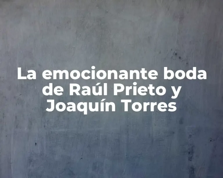 La emocionante boda de Raúl Prieto y Joaquín Torres