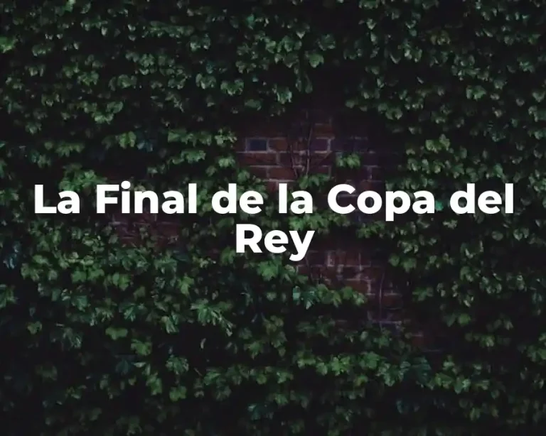 La Final de la Copa del Rey
