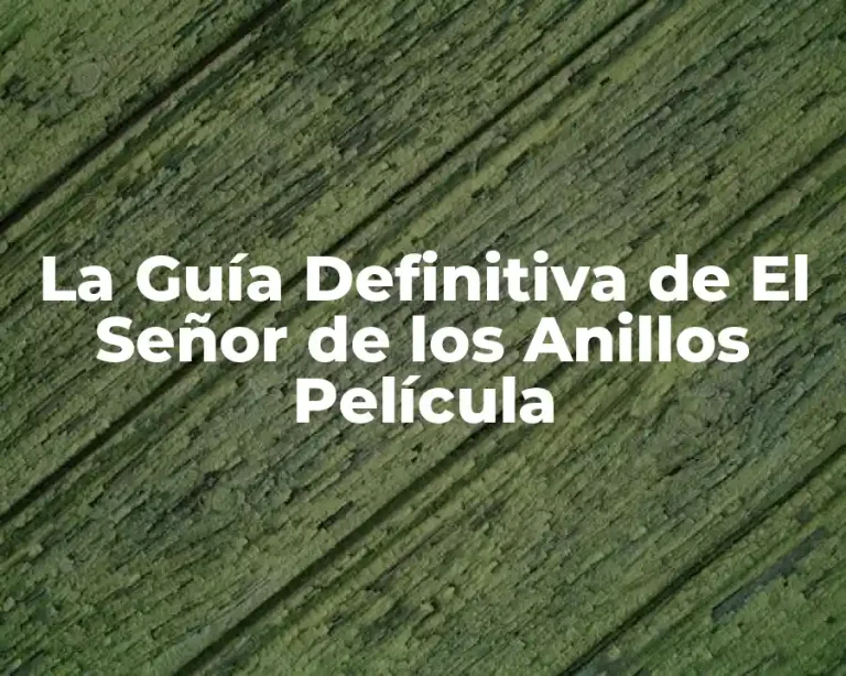 La Guía Definitiva de El Señor de los Anillos Película