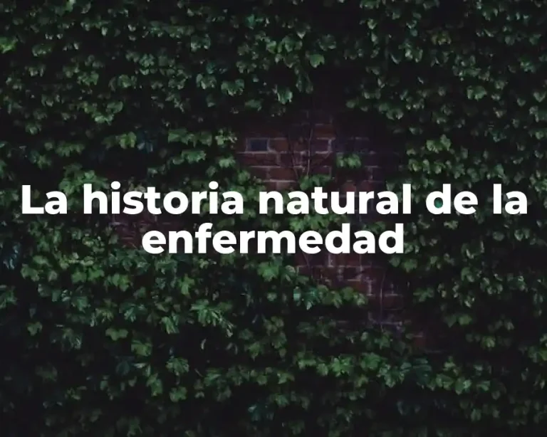 La historia natural de la enfermedad
