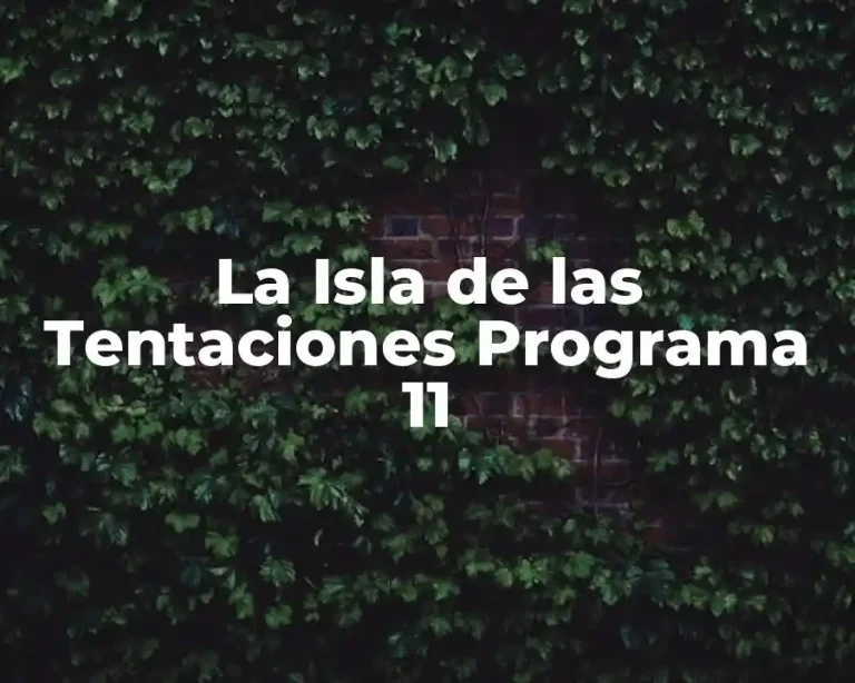 La Isla de las Tentaciones Programa 11