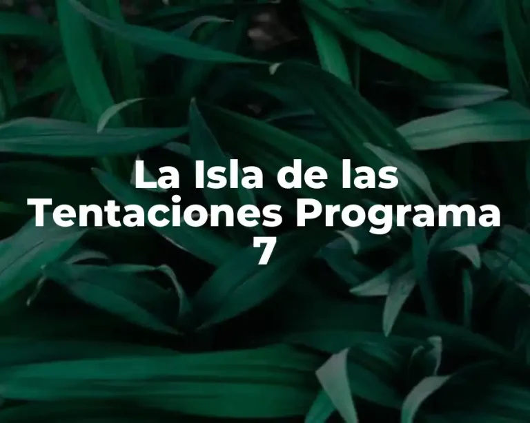 La Isla de las Tentaciones Programa 7