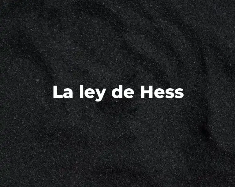 La ley de Hess