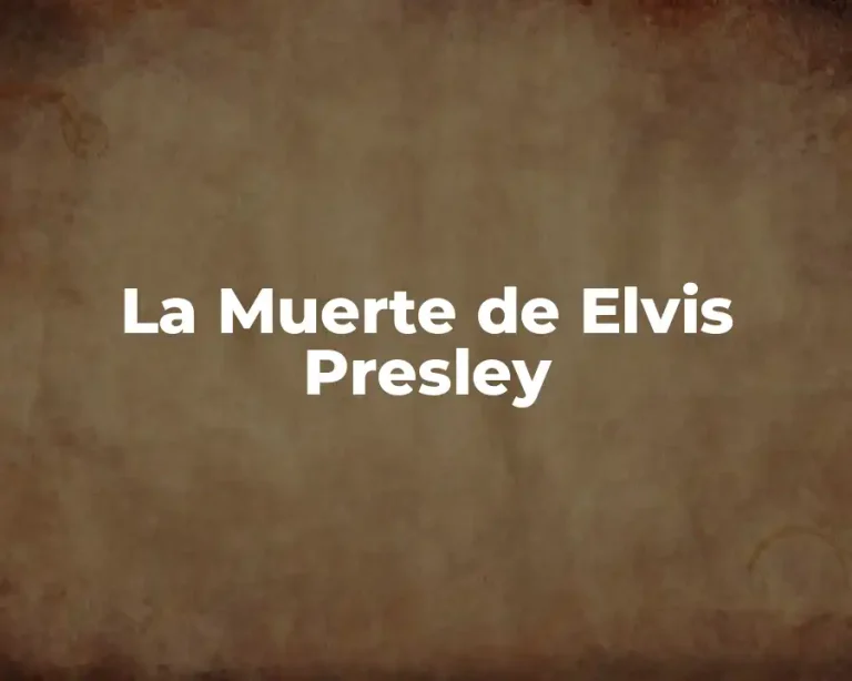 La Muerte de Elvis Presley