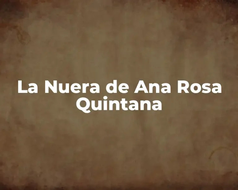 La Nuera de Ana Rosa Quintana