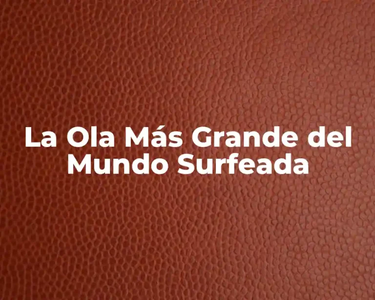 La Ola Más Grande del Mundo Surfeada