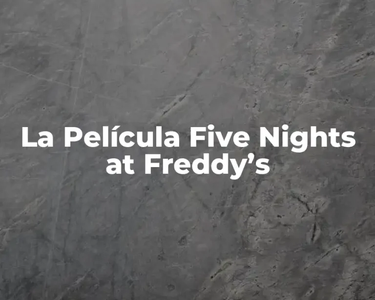La Película Five Nights at Freddy’s