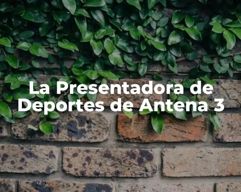 La Presentadora de Deportes de Antena 3