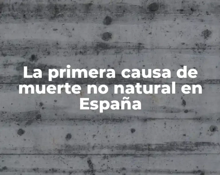 La primera causa de muerte no natural en España