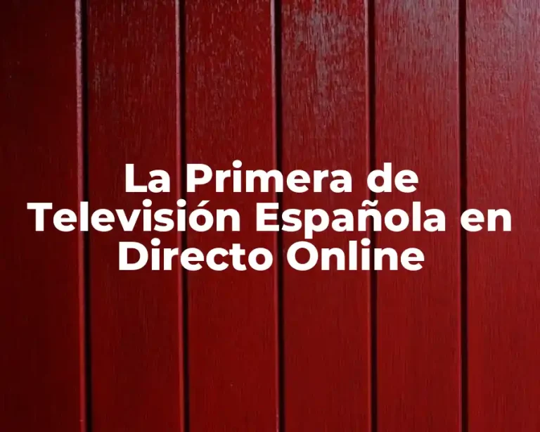 La Primera de Televisión Española en Directo Online