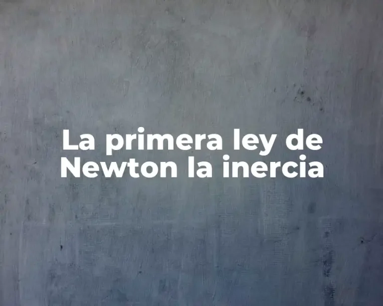La primera ley de Newton la inercia