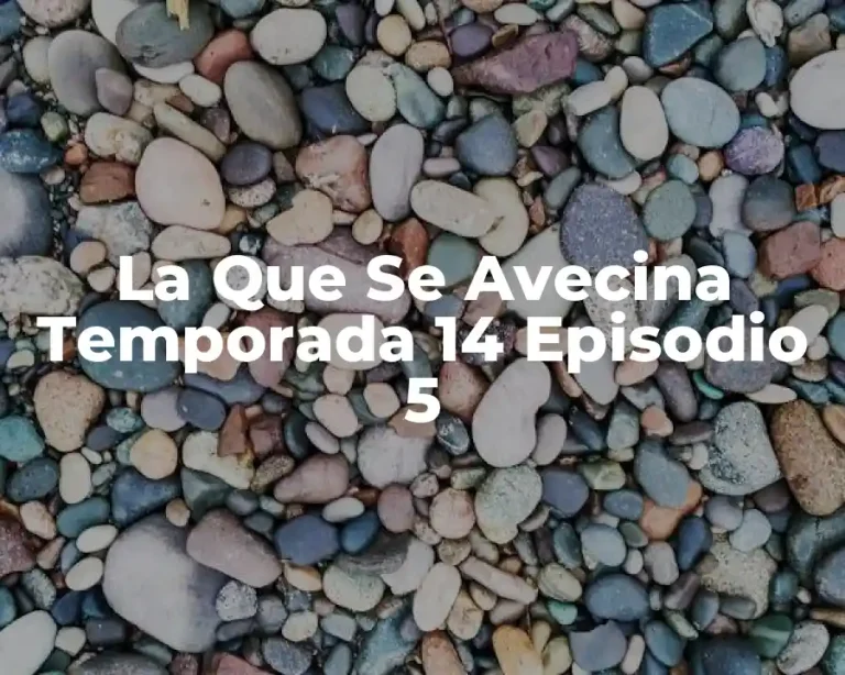 La Que Se Avecina Temporada 14 Episodio 5