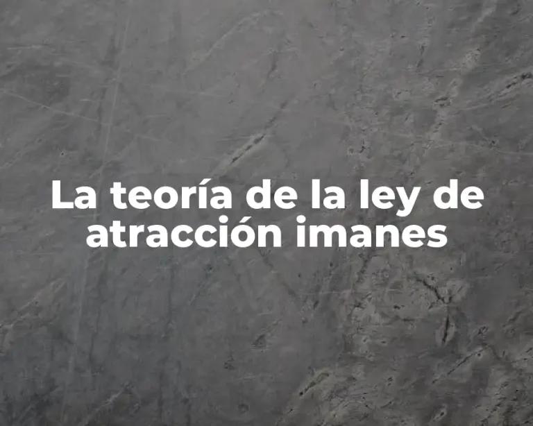 La teoría de la ley de atracción imanes