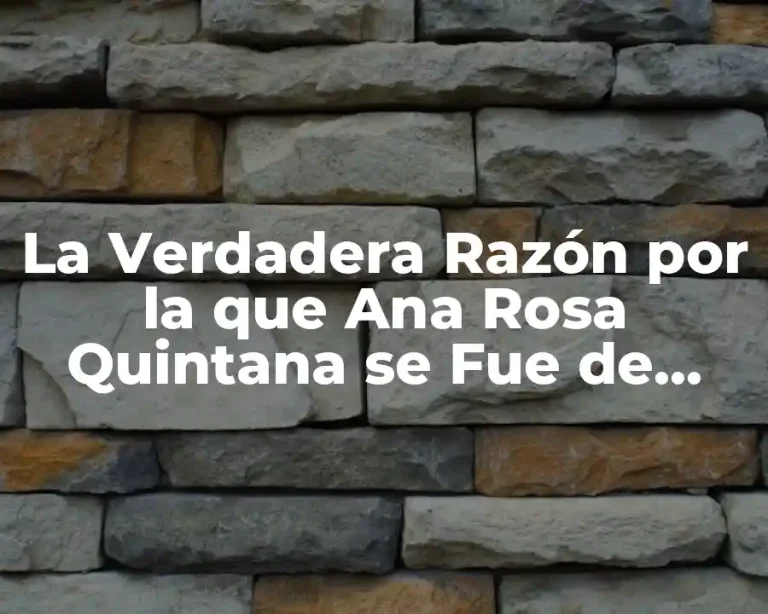 La Verdadera Razón por la que Ana Rosa Quintana se Fue de Telecinco