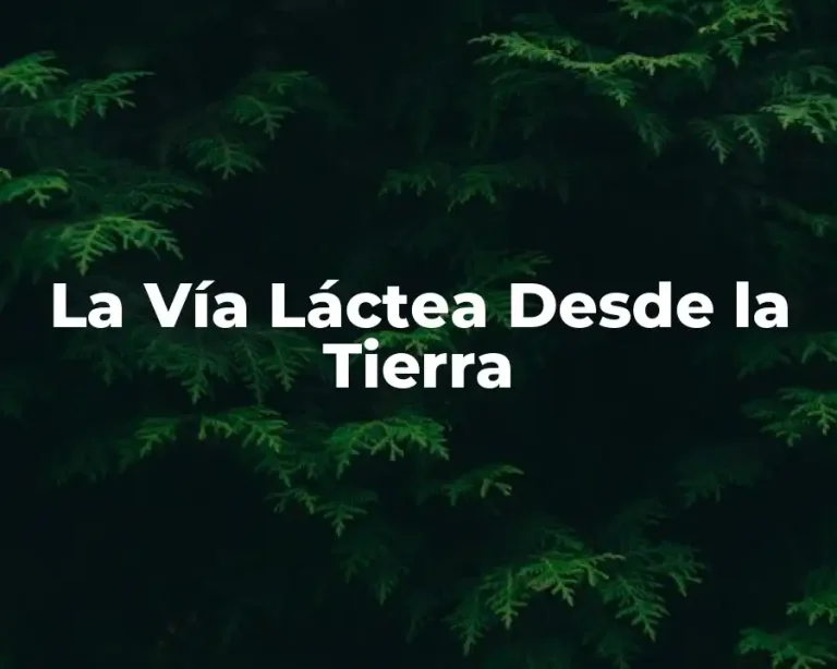 La Vía Láctea Desde la Tierra