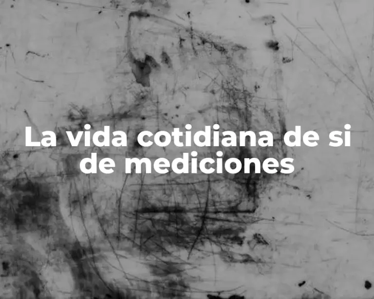 La vida cotidiana de si de mediciones