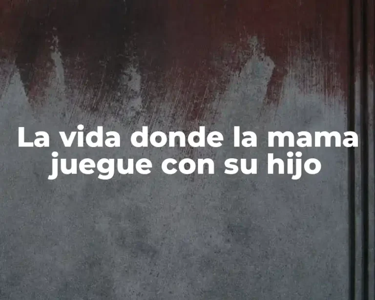 La vida donde la mama juegue con su hijo