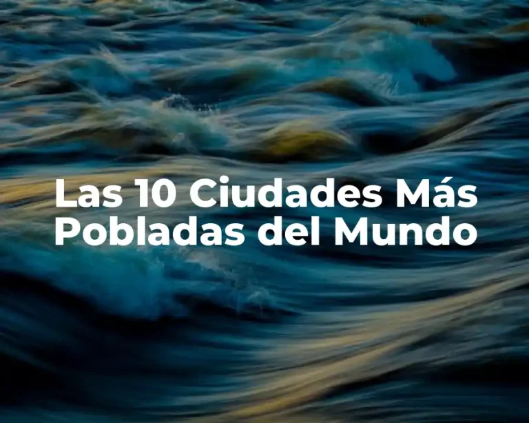 Las 10 Ciudades Más Pobladas del Mundo