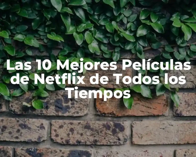 Las 10 Mejores Películas de Netflix de Todos los Tiempos