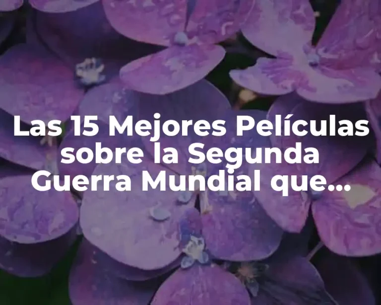 Las 15 Mejores Películas sobre la Segunda Guerra Mundial que Debes Ver