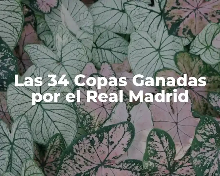 Las 34 Copas Ganadas por el Real Madrid