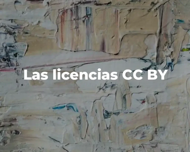 Las licencias CC BY