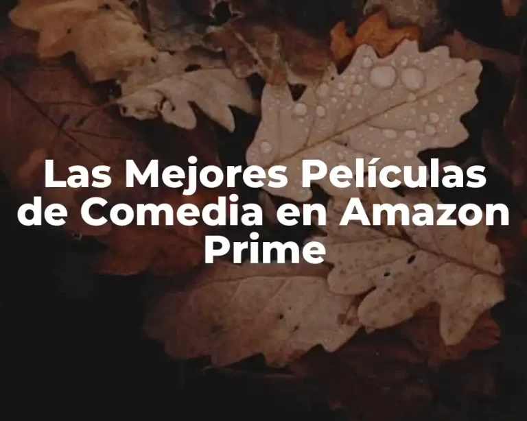 Las Mejores Películas de Comedia en Amazon Prime