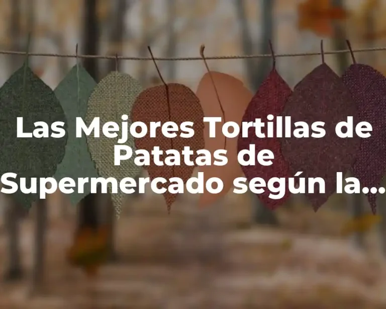 Las Mejores Tortillas de Patatas de Supermercado según la OCU