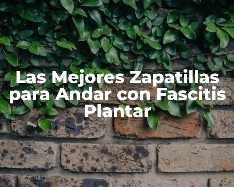 Las Mejores Zapatillas para Andar con Fascitis Plantar