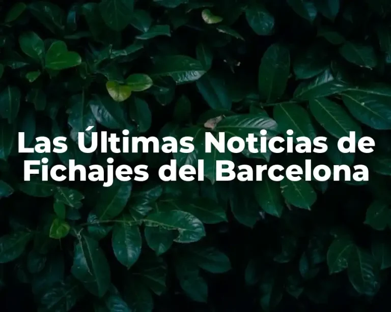 Las Últimas Noticias de Fichajes del Barcelona