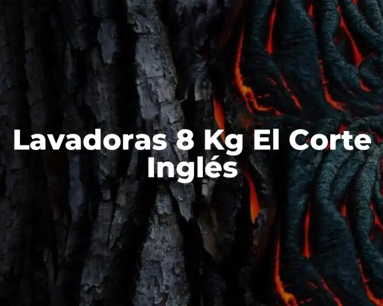 Lavadoras 8 Kg El Corte Inglés