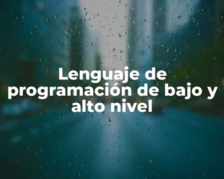 Lenguaje de programación de bajo y alto nivel