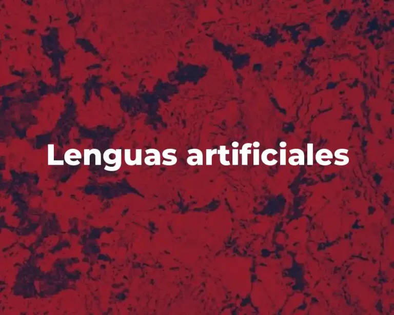 Lenguas artificiales