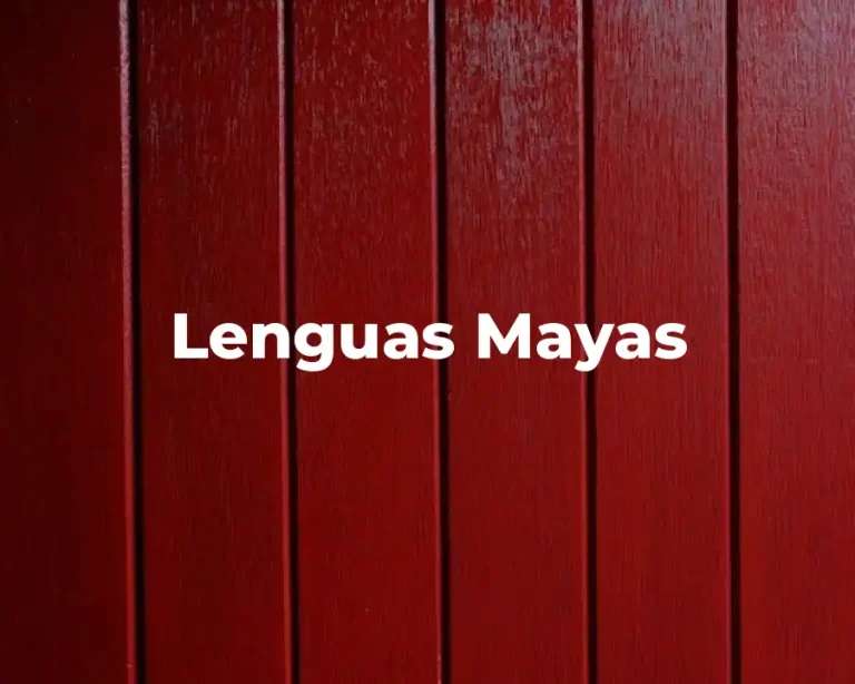 Lenguas Mayas