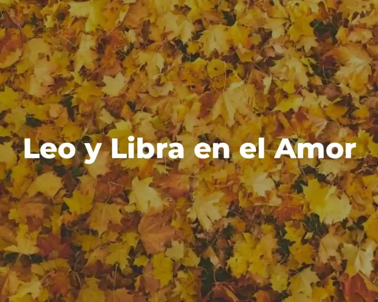 Leo y Libra en el Amor