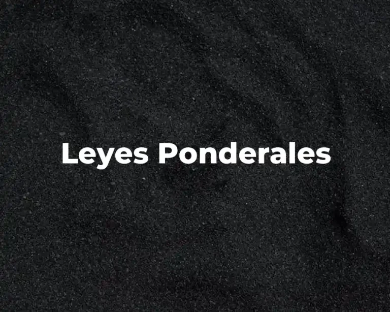Leyes Ponderales