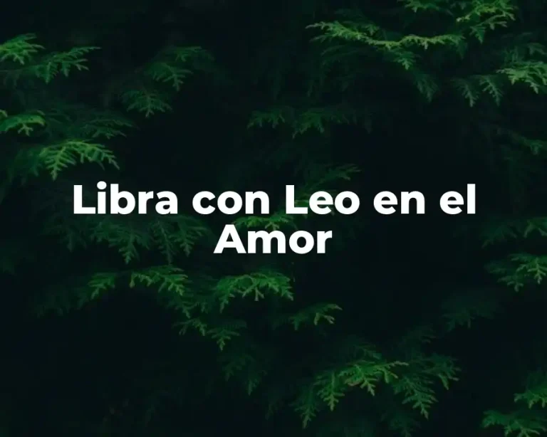 Libra con Leo en el Amor