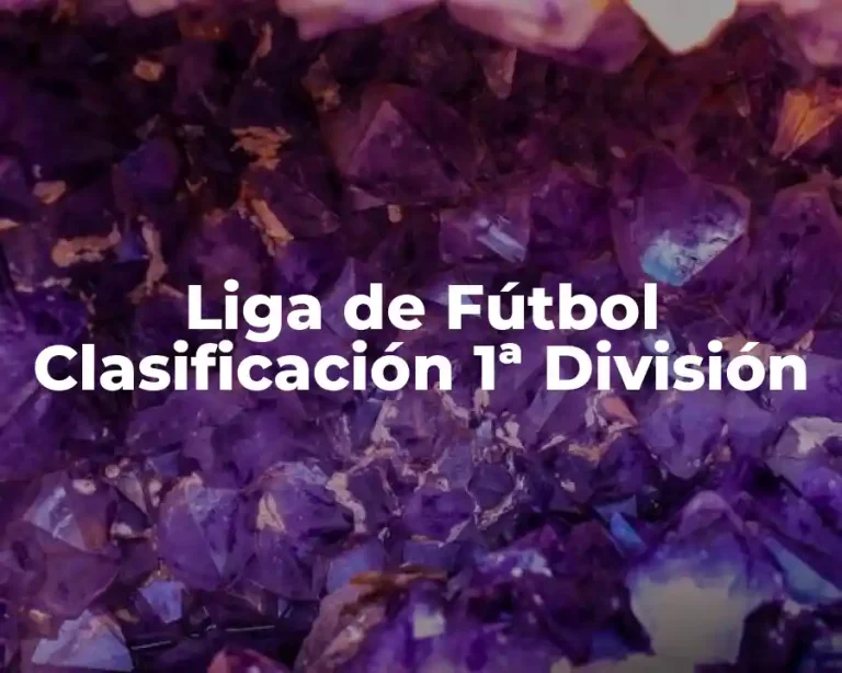 Liga de Fútbol Clasificación 1ª División