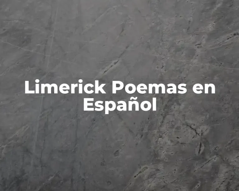 Limerick Poemas en Español