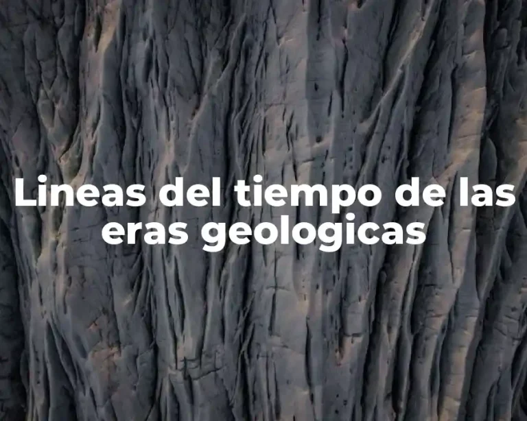 Lineas del tiempo de las eras geologicas