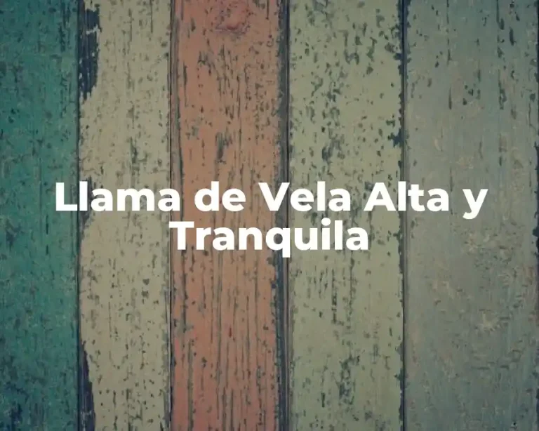 Llama de Vela Alta y Tranquila