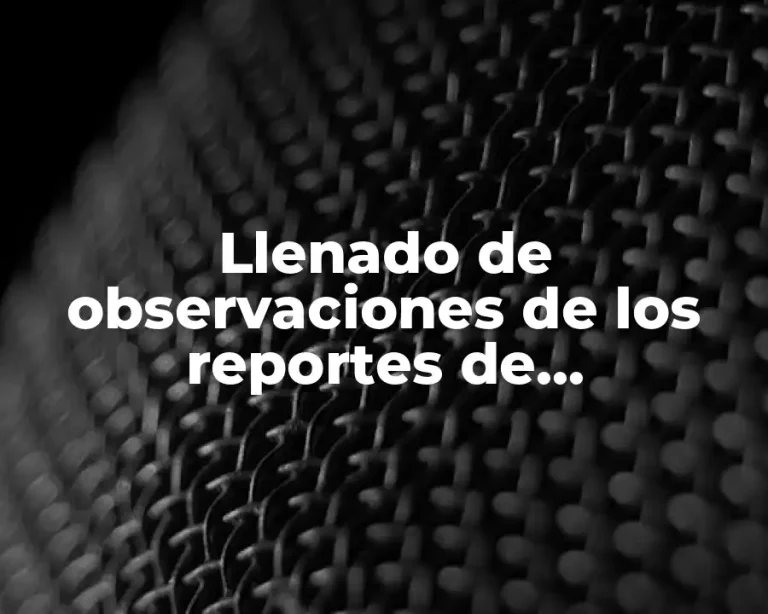 Llenado de observaciones de los reportes de calificaciones