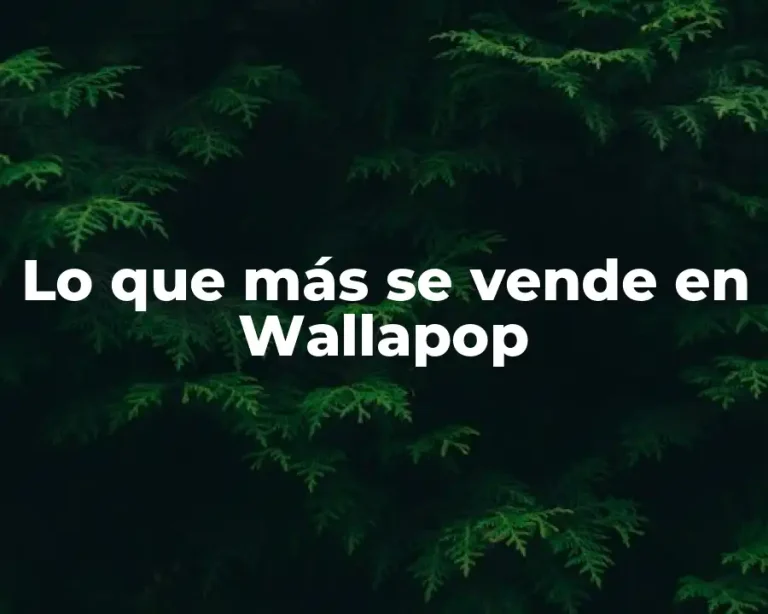 Lo que más se vende en Wallapop