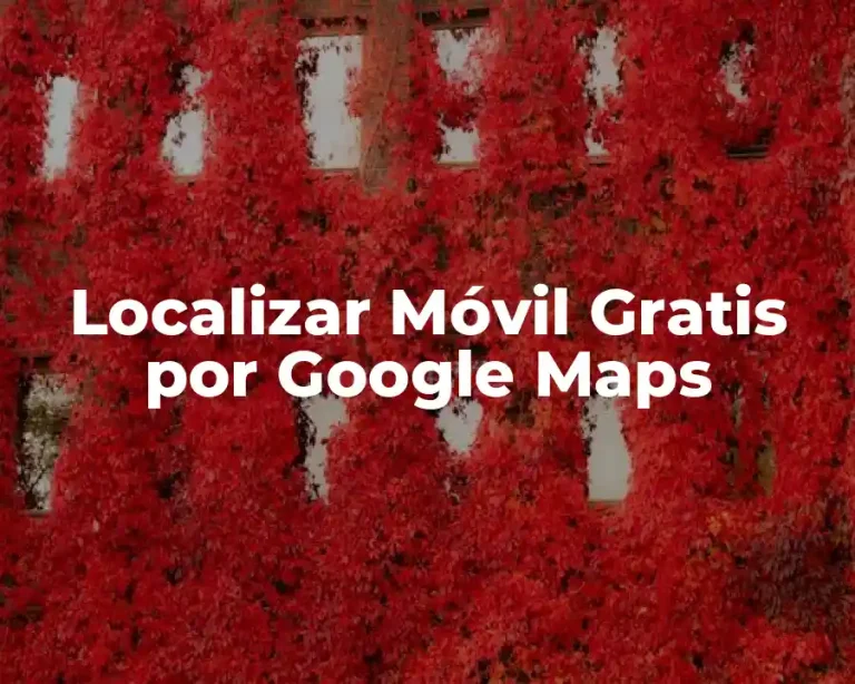 Localizar Móvil Gratis por Google Maps