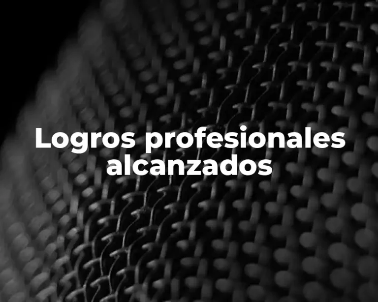 Logros profesionales alcanzados