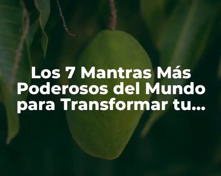 Los 7 Mantras Más Poderosos del Mundo para Transformar tu Vida
