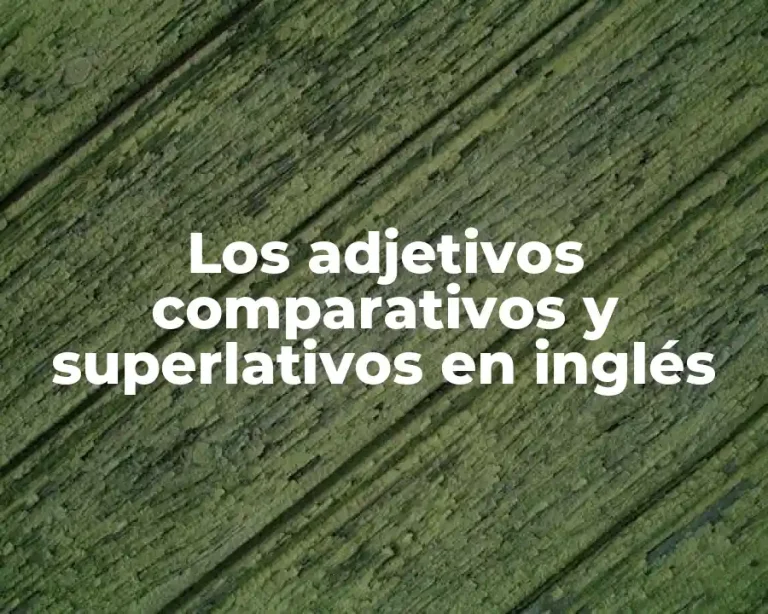 Los adjetivos comparativos y superlativos en inglés