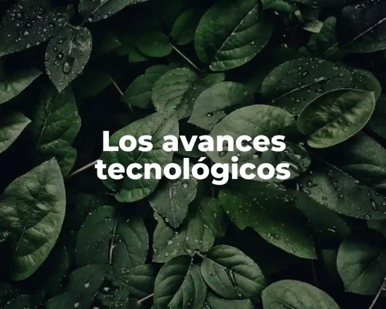 Los avances tecnológicos