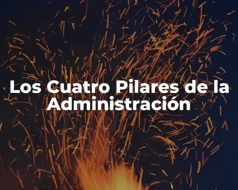 Los Cuatro Pilares de la Administración