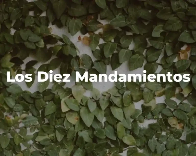 Los Diez Mandamientos